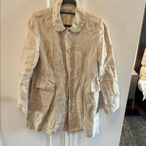 Comme des Garcons Light Tan Jacket. Linen